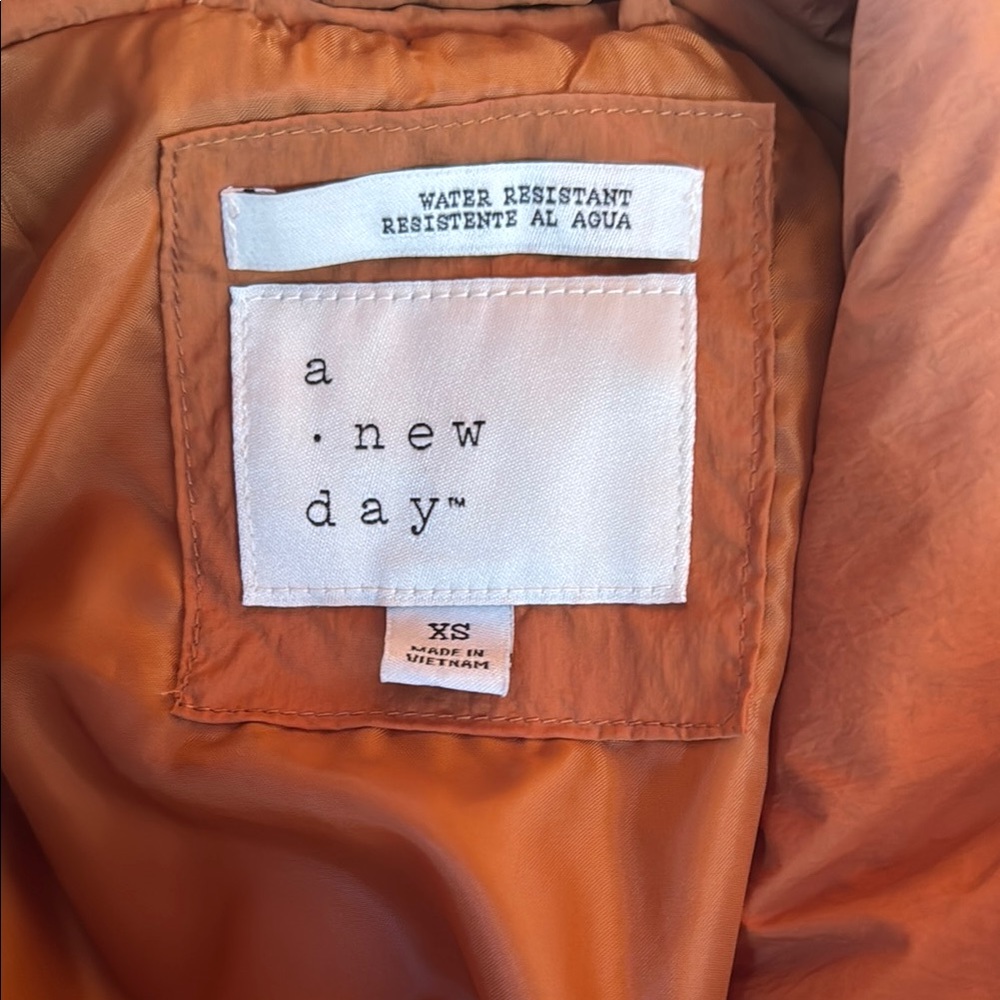 Rust Orange Puffer Jacket - Picture 2 of 5